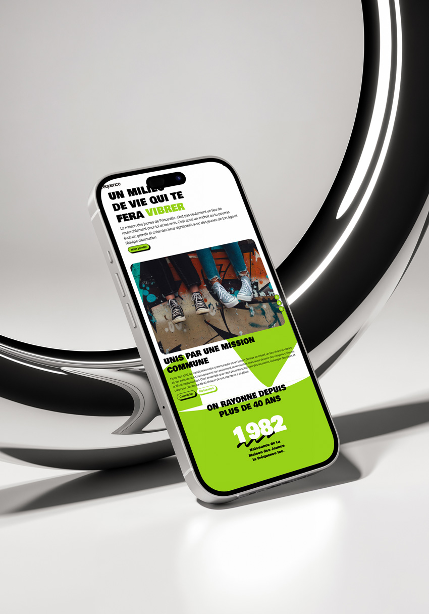 Site web MDJ la Fréquence sur mobile